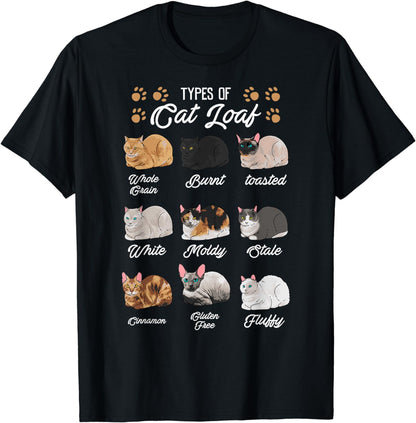 Cat Lover's Kitty Kitten Loaf Shirt - Classic Fit Crew Neck Black T-Shirt