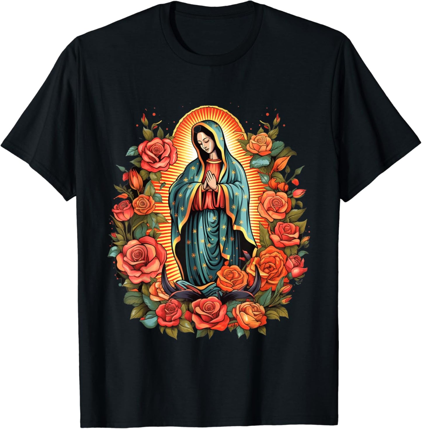 Virgen De Guadalupe Sant Mary For Christians, Catholics T-Shirt