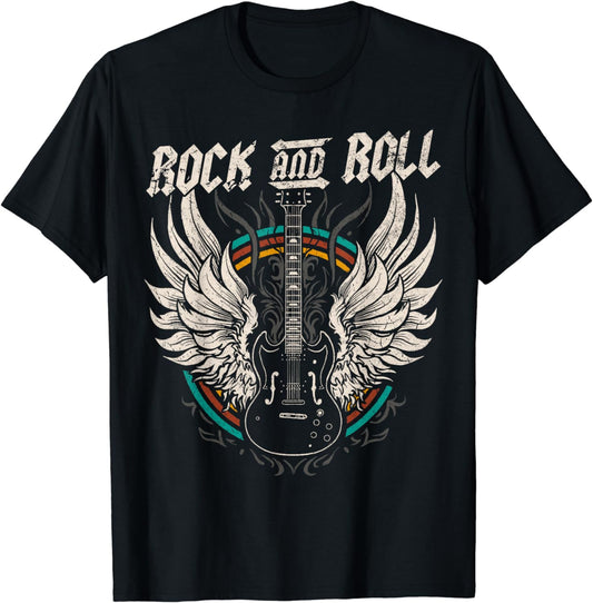 Rock and Roll Guitar Vintage ROCK Music T-Shirt