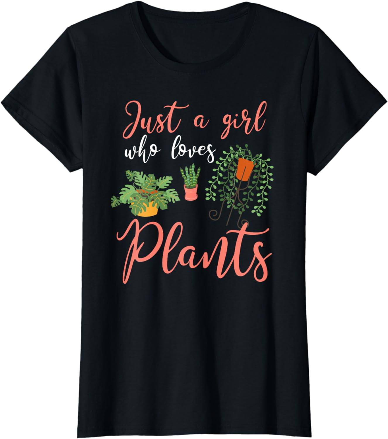 Plant Shirt Funny Plant Lover Girl Planting I Love Plants T-Shirt