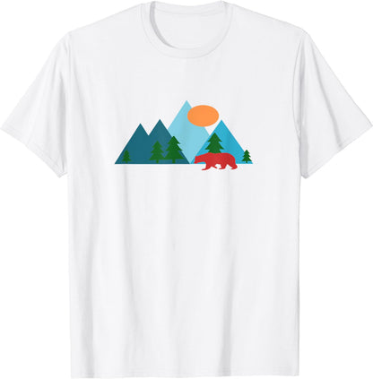 Mountains and Nature Scene Vacation Souvenir Design T-Shirt