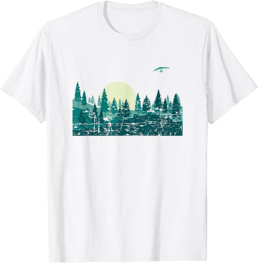 Full Moon Forest Trees Moonlight Outdoors Wildlife Nature T-Shirt