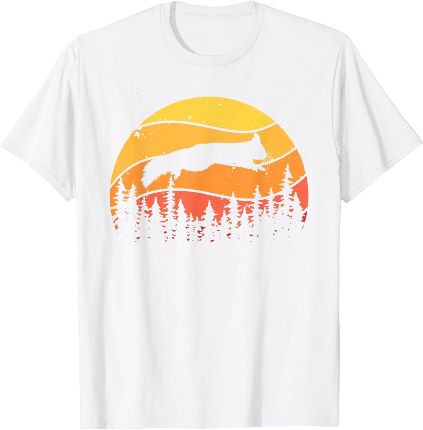 Retro Wildlife Forest Animal Lover Nature Jumping Squirrel T-Shirt