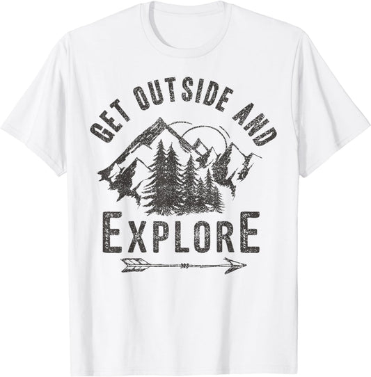 Get Outside And Explore Forest Scene Graphic T-Shirt