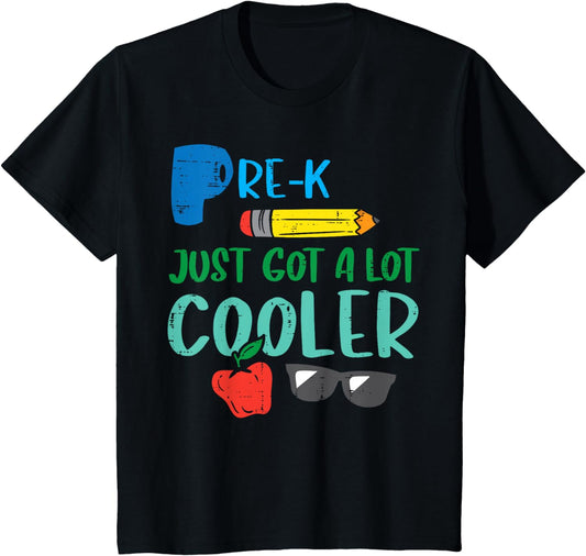 Kids Pre K Just Got Cooler First Day Of Prek Pre Kindergarten Boy T-Shirt