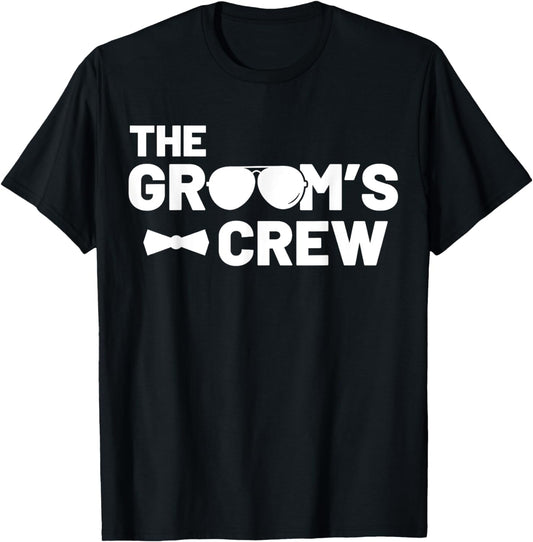 Groomsmen Groom Squat Men Bachelor Supplies Party Wedding T-Shirt