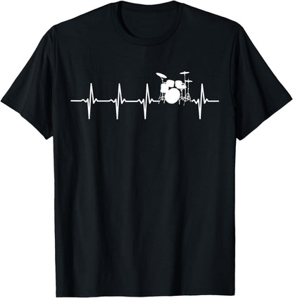 Drums Heartbeat T-Shirt for Drummers & percussionists