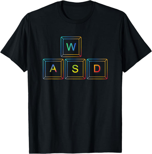 WASD RGB PC Gaming Gift Shirt for Computer Gamers T-Shirt