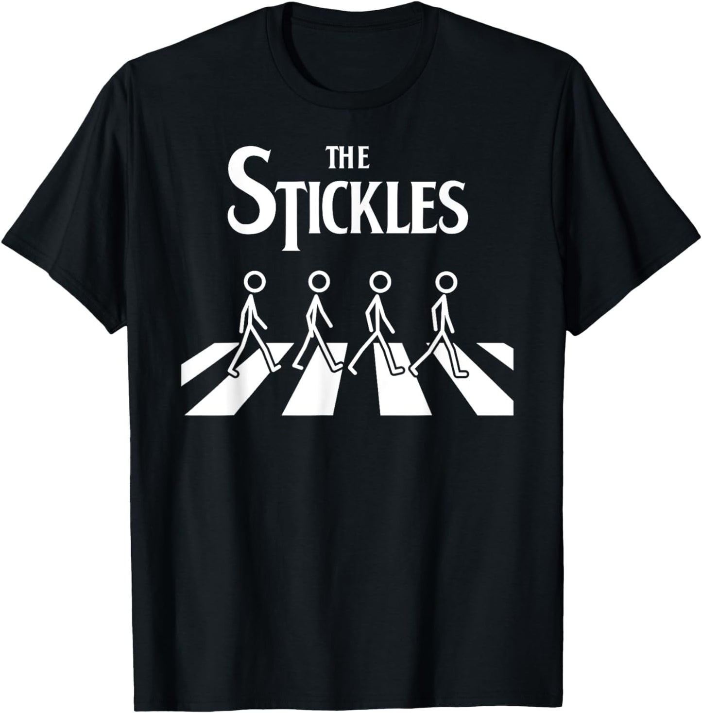 Funny Stickman The Stickles Pop Abbey Zebra Road Crossing T-Shirt