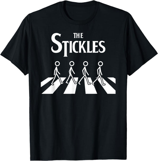 Funny Stickman The Stickles Pop Abbey Zebra Road Crossing T-Shirt