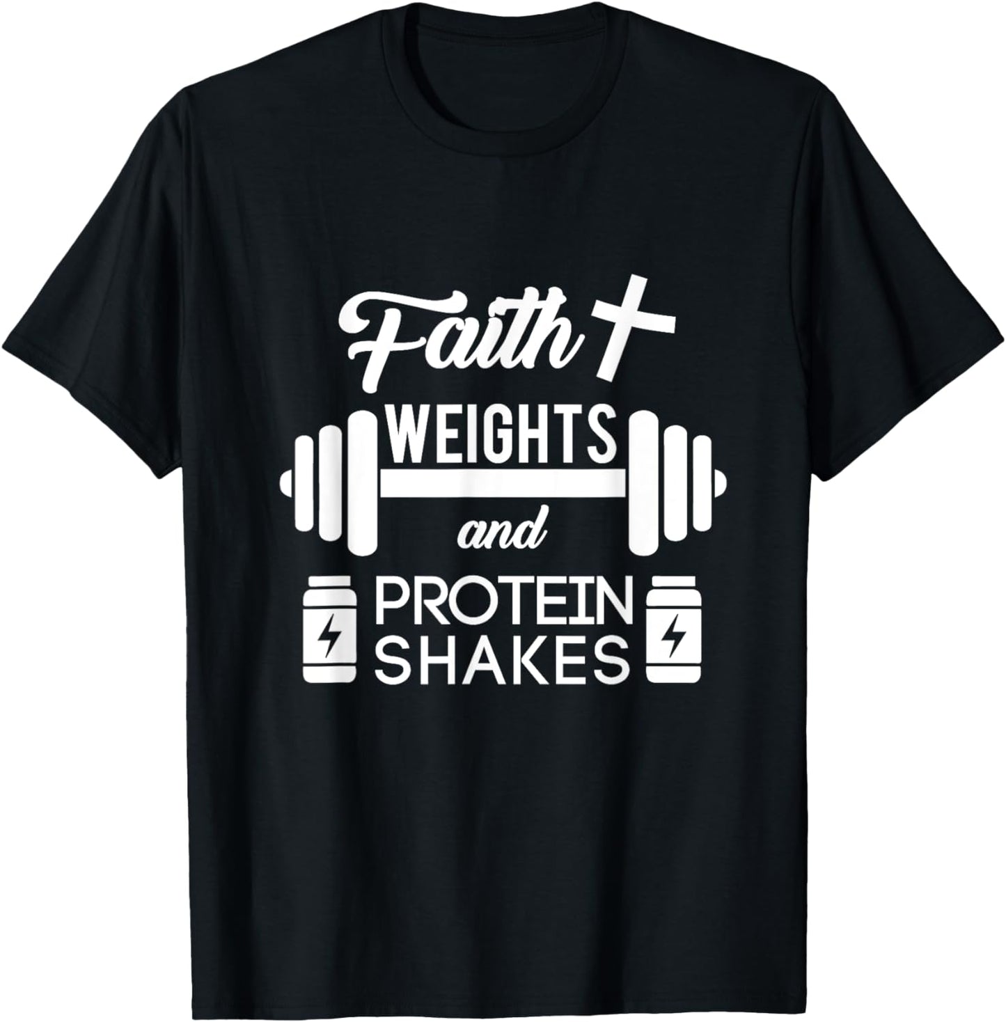 Faith Weights Christian Gym Weightlifting Workout Shirt