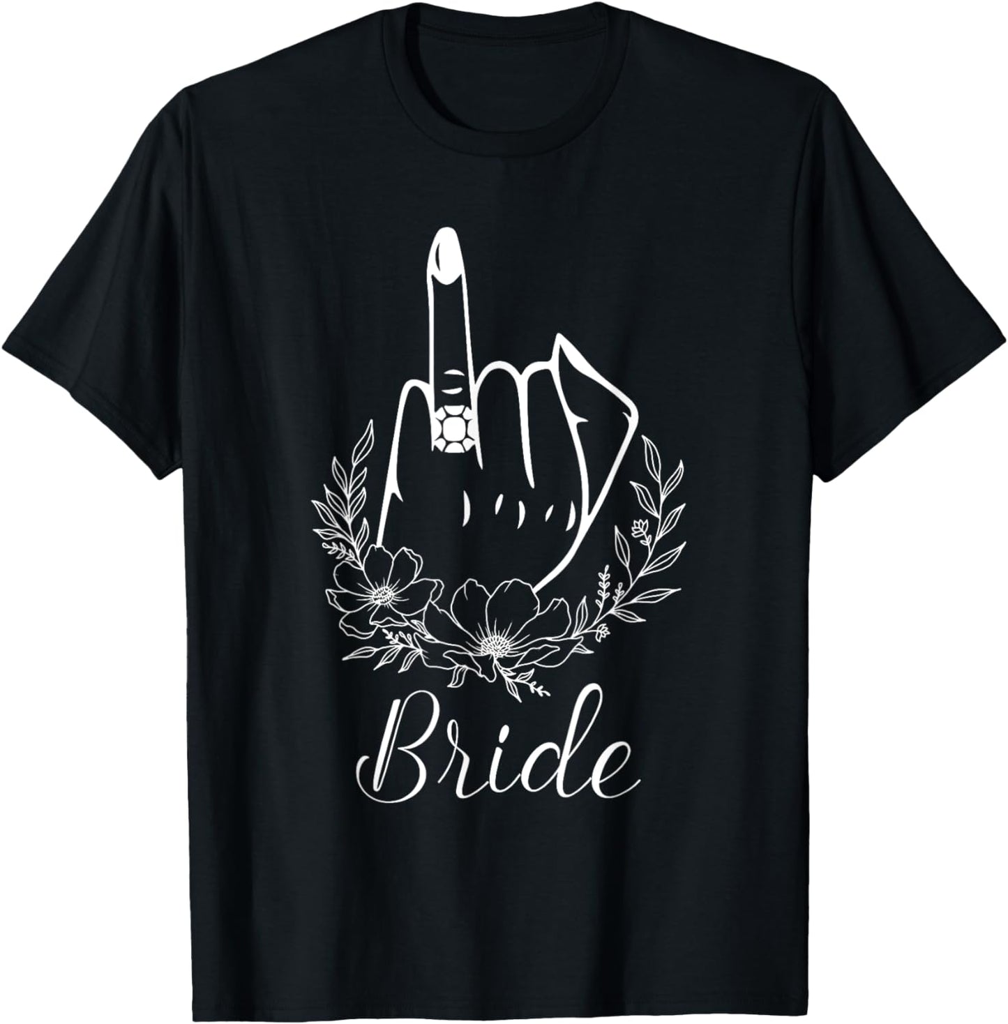 Funny Bride Ring Finger Cute Bachelorette Party T-Shirt