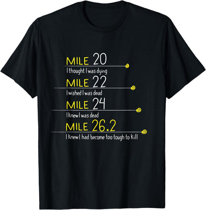 The Thoughts Of Marathoner Runner Gift Funny Marathon T-Shirt
