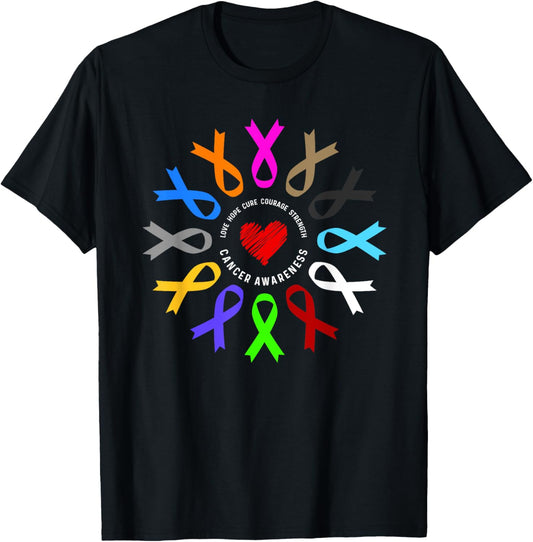 Cancer Awareness - Fight Cancer Ribbon T-Shirt