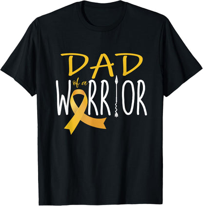 Childhood cancer awareness Dad of a warrior T-Shirt