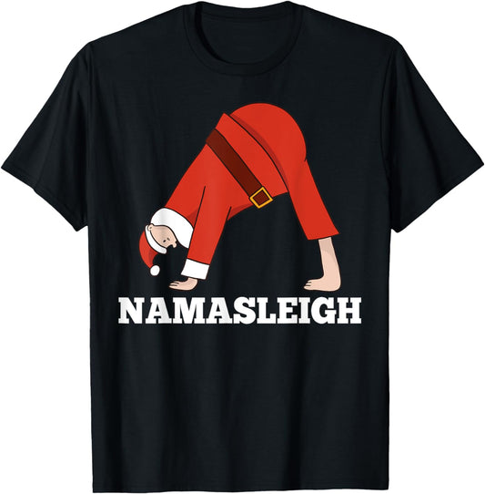 NamaSleigh Christmas Yoga Namaste T-Shirt