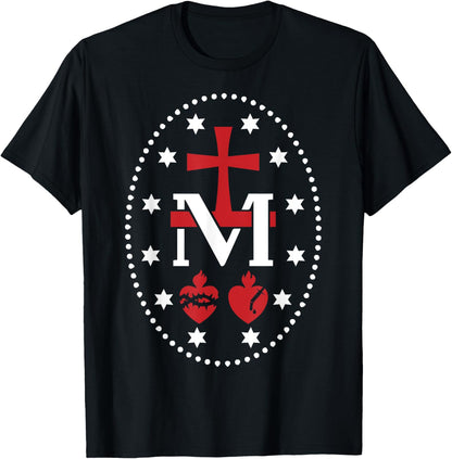 Miraculous Medal - Catholic Virgin Mary Holy Heart T-Shirt