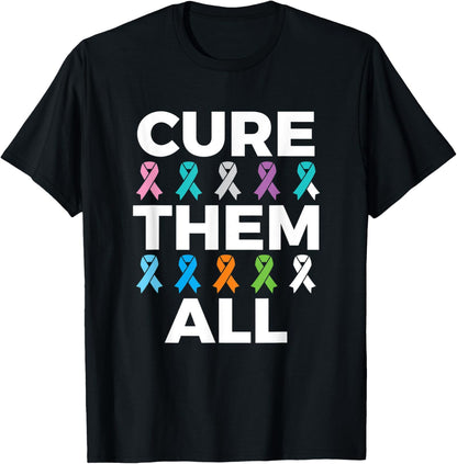 Cure All Cancer Awareness Ribbons T-Shirt