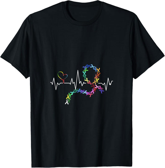 All Cancer Matters Awareness Day Heartbeat T-Shirt