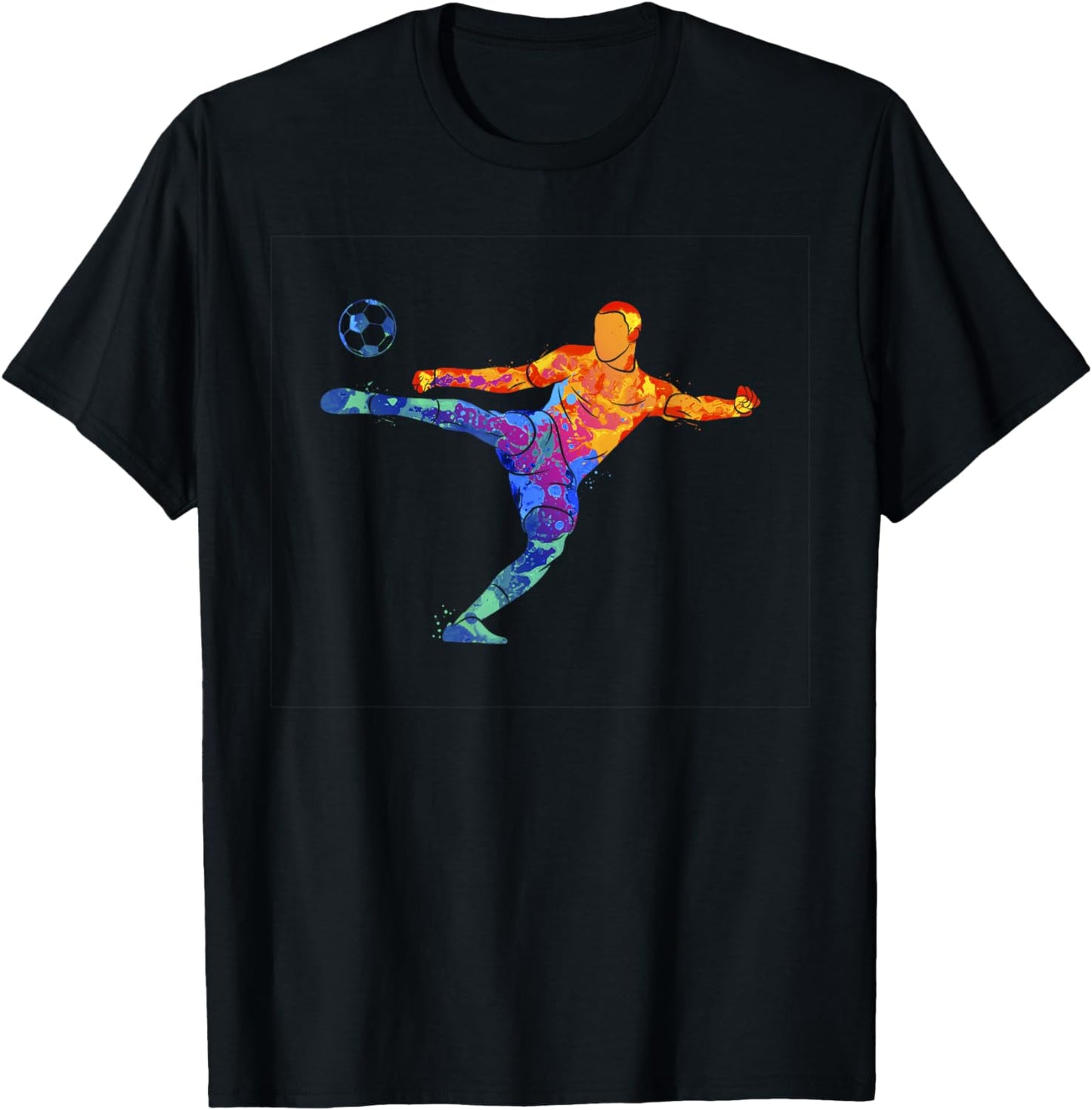 Soccer Athlete Sports Graphic Drawing T-Shirt