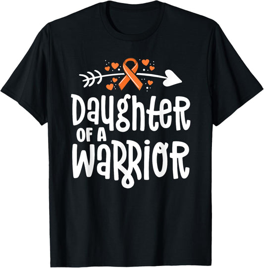 Daughter Of A Warrior Gift Family Leukemia Cancer Awareness T-Shirt