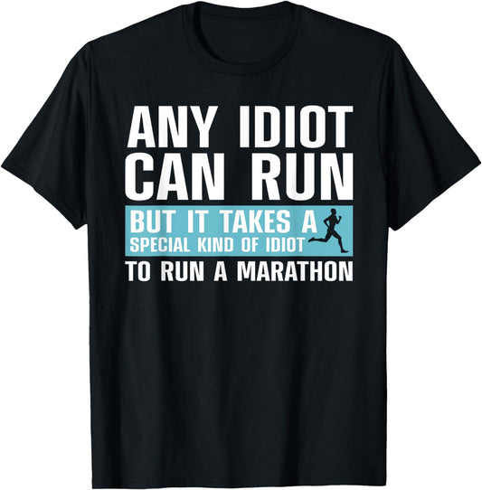 Funny Marathon Art For Men Women Marathoner Running Finisher T-Shirt