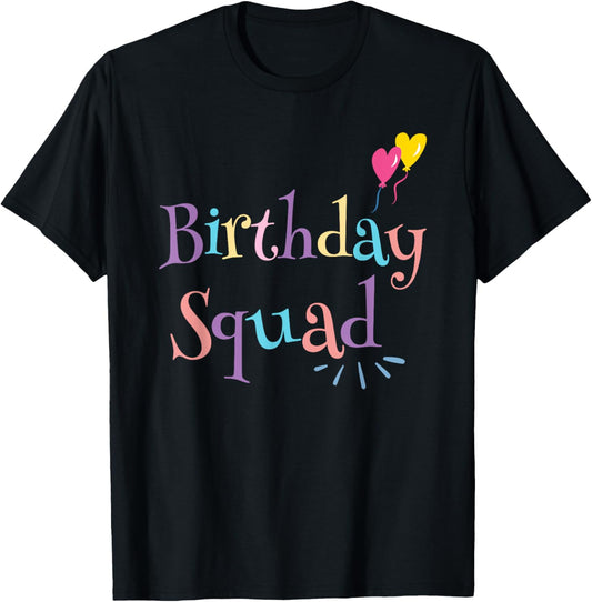 Birthday Squad Birthday Party Gift Pastel T-Shirt