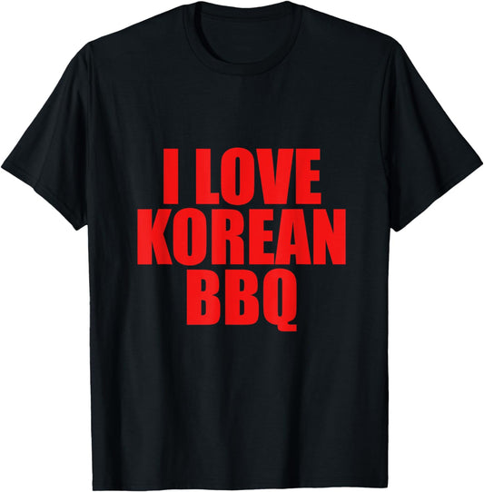 I Love Korean BBQ Asian Traditional Foodie Cuisine Retro T-Shirt