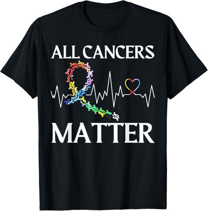 All Cancers Matter Cancer Awareness Day All Ribbons Support T-Shirt