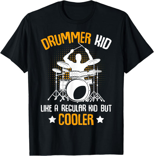 Drummer Kid Drumming Percussionist Drums Kids Boys T-Shirt