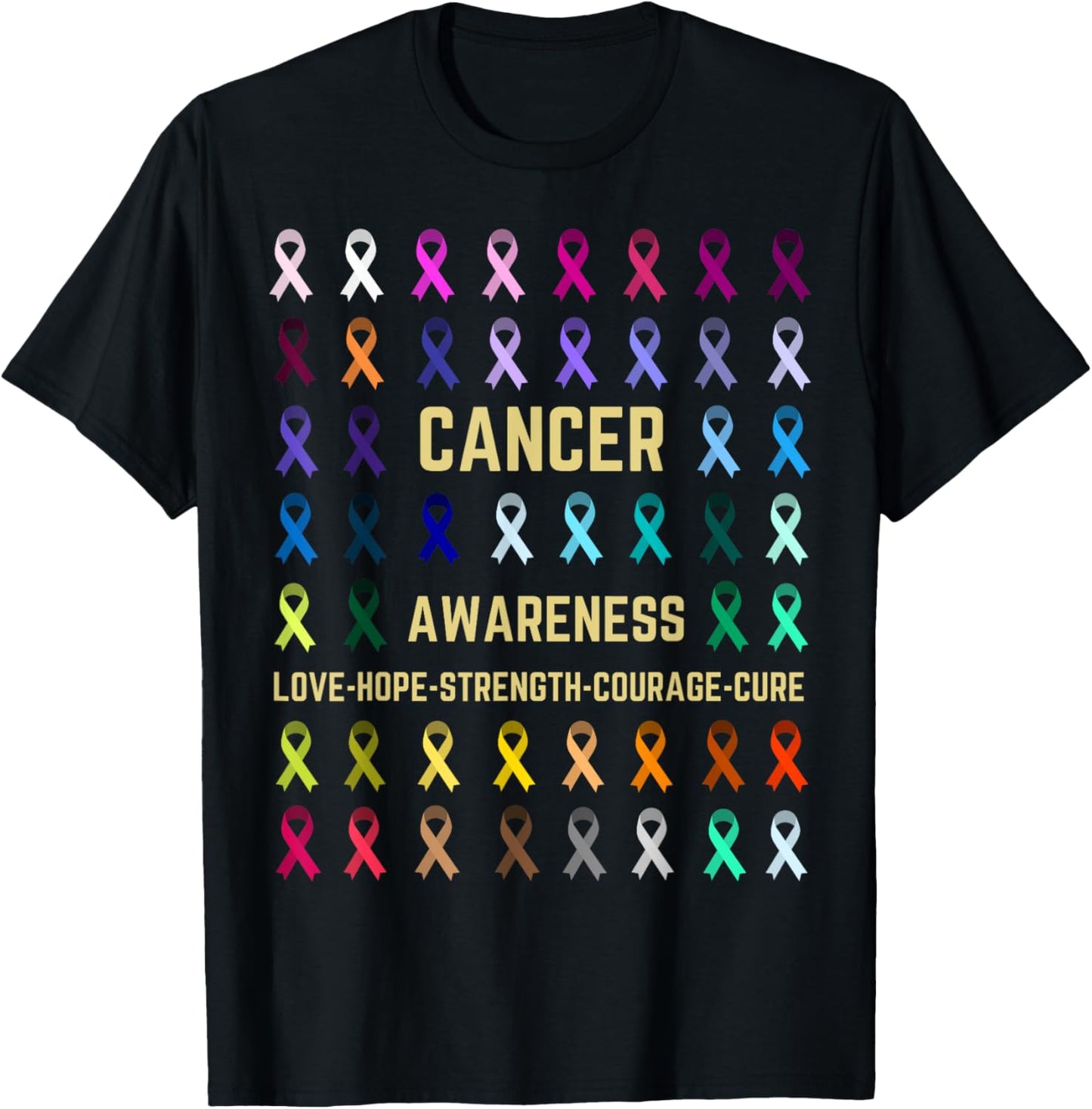 Cancer Awareness Fight Cancer In All ribbon Color supporter T-Shirt