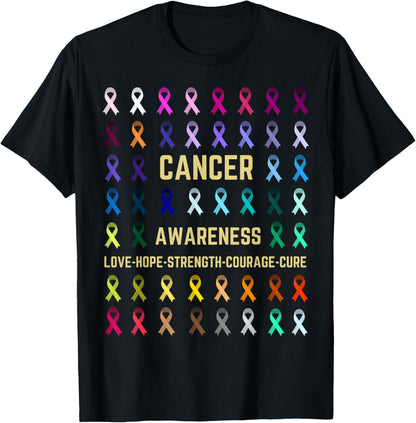 Cancer Awareness Fight Cancer In All ribbon Color supporter T-Shirt