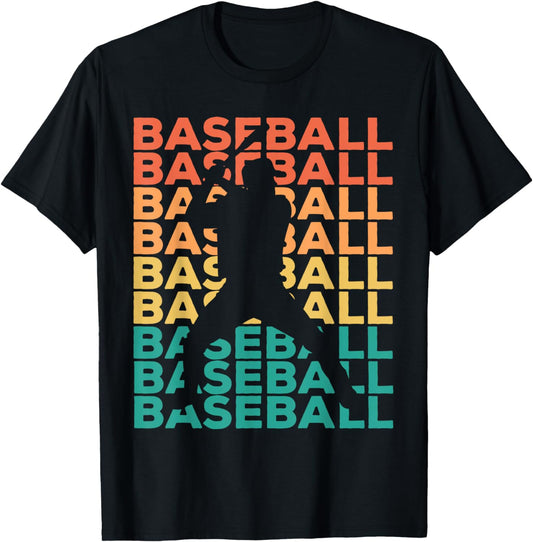 Retro Vintage Baseball Gift For Baseball Players T-Shirt