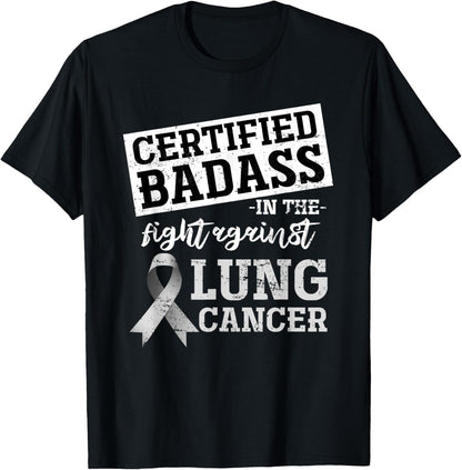 Lung Cancer Warrior Gift Funny Lung Cancer Awareness T-Shirt