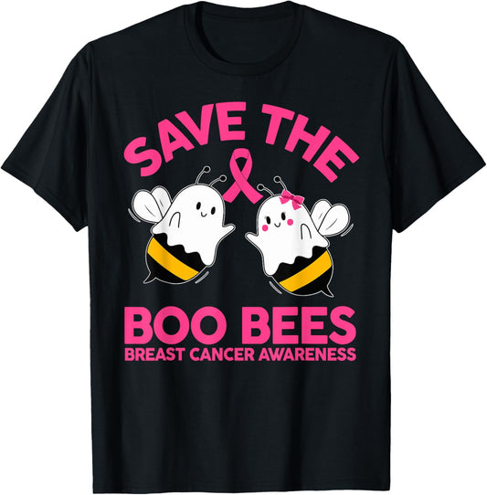 Save The Boobees Boo Bees Breast Cancer Halloween Women T-Shirt