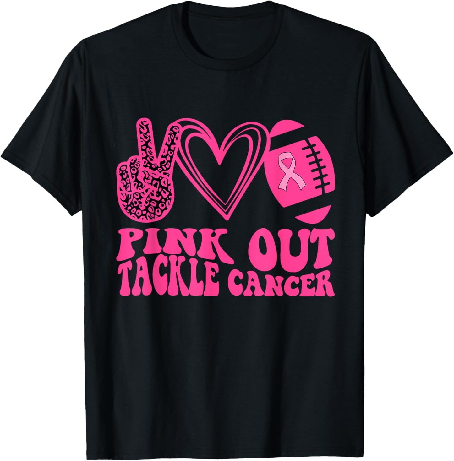 Pink Out Tackle Cancer Health Matter Apparel T-Shirt