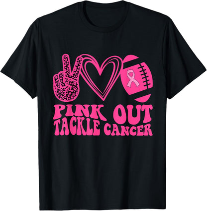 Pink Out Tackle Cancer Health Matter Apparel T-Shirt