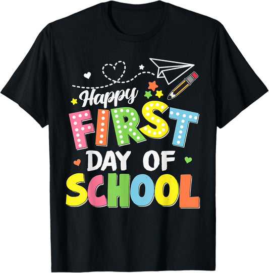 Happy First Day Of School Teachers Boys Girls T-Shirt