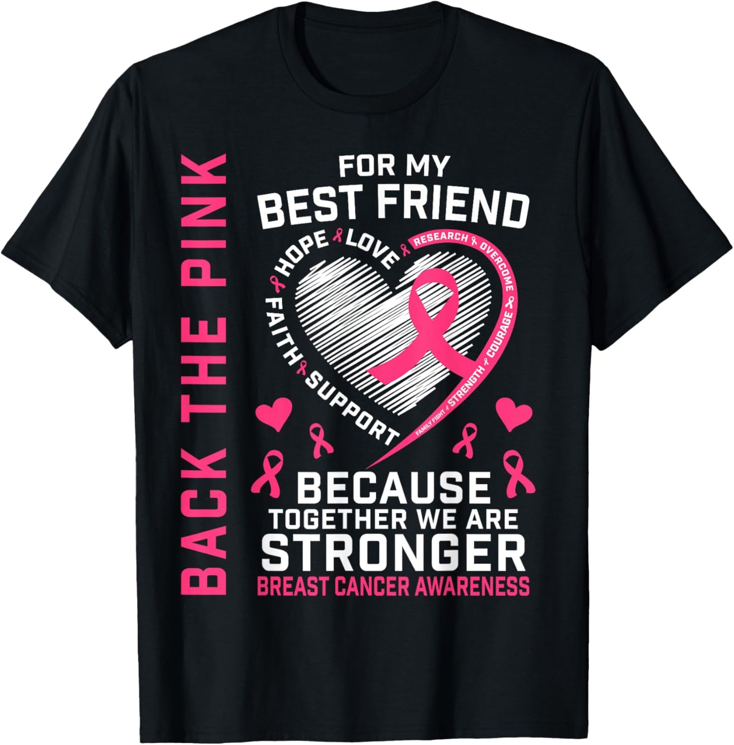Back The Pink Best Friend Breast Cancer Awareness Shirts BFF T-Shirt