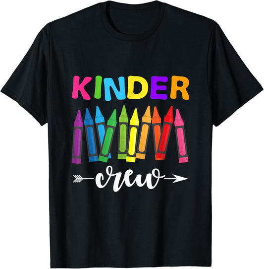 Kinder Crew Kindergarten Teacher T-Shirt 1st Day of School T-Shirt