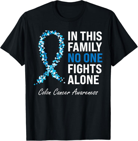 Colorectal Cancer Colon Cancer Blue Ribbon T-Shirt