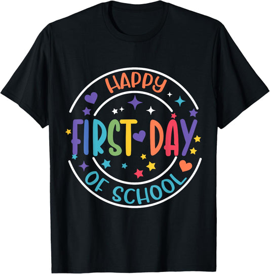 Back to School Happy First Day of School Teacher Student Kid T-Shirt