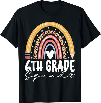 Sixth Grade Squad 6th Grade Team Retro First Day of School T-Shirt