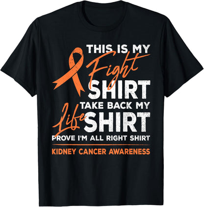 This Is My Fight Shirt Kidney Cancer Awareness Month Ribbon T-Shirt