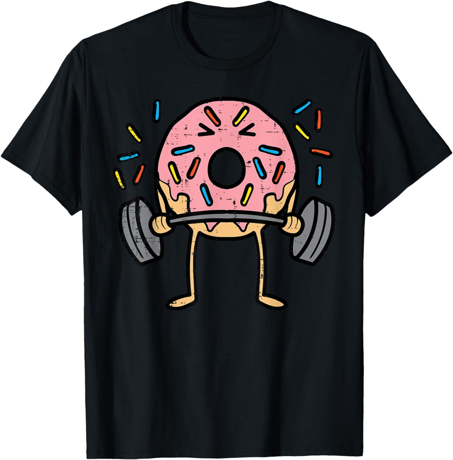 Gym Donut Deadlift Funny Workout Fitness Exercise Women Men T-Shirt