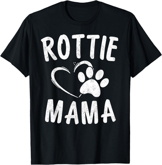 Rottie Mama Gift Dog Lover Apparel Pet Owner Rottweiler Mom T-Shirt