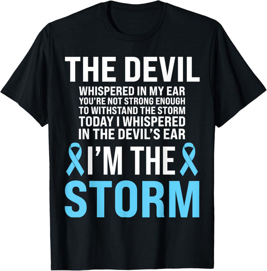 Prostate Cancer Awareness Light Blue Ribbon Dad Survivor T-Shirt