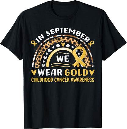 In September We Wear Gold Childhood Cancer awareness T-Shirt
