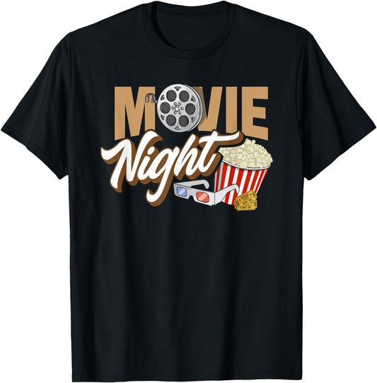 Movie Night - Popcorn Movies Cinema Family T-Shirt