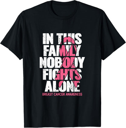 Breast Cancer Support Vintage Family Breast Cancer Awareness T-Shirt